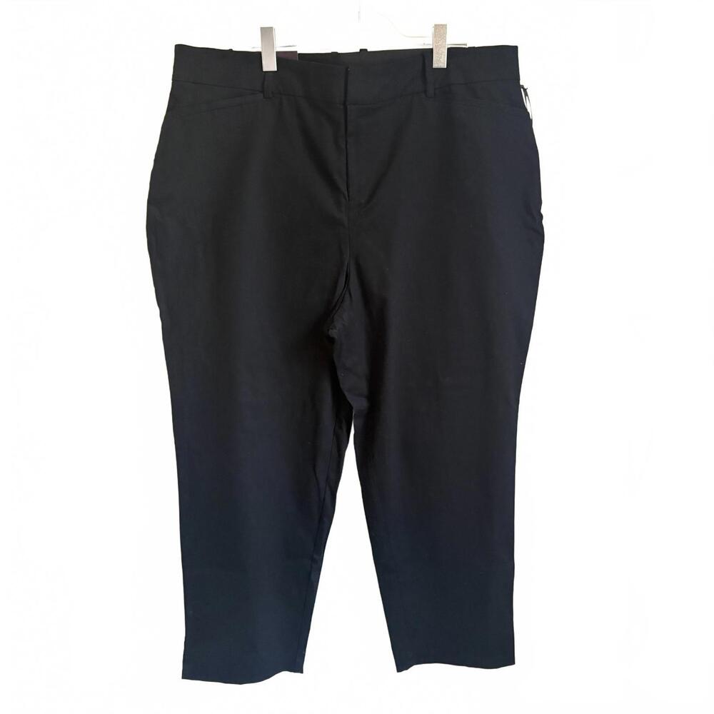 Ava & Viv | NWT Black High Rise Ankle Fitted Hip & Thigh Pants Comfort Waist 20